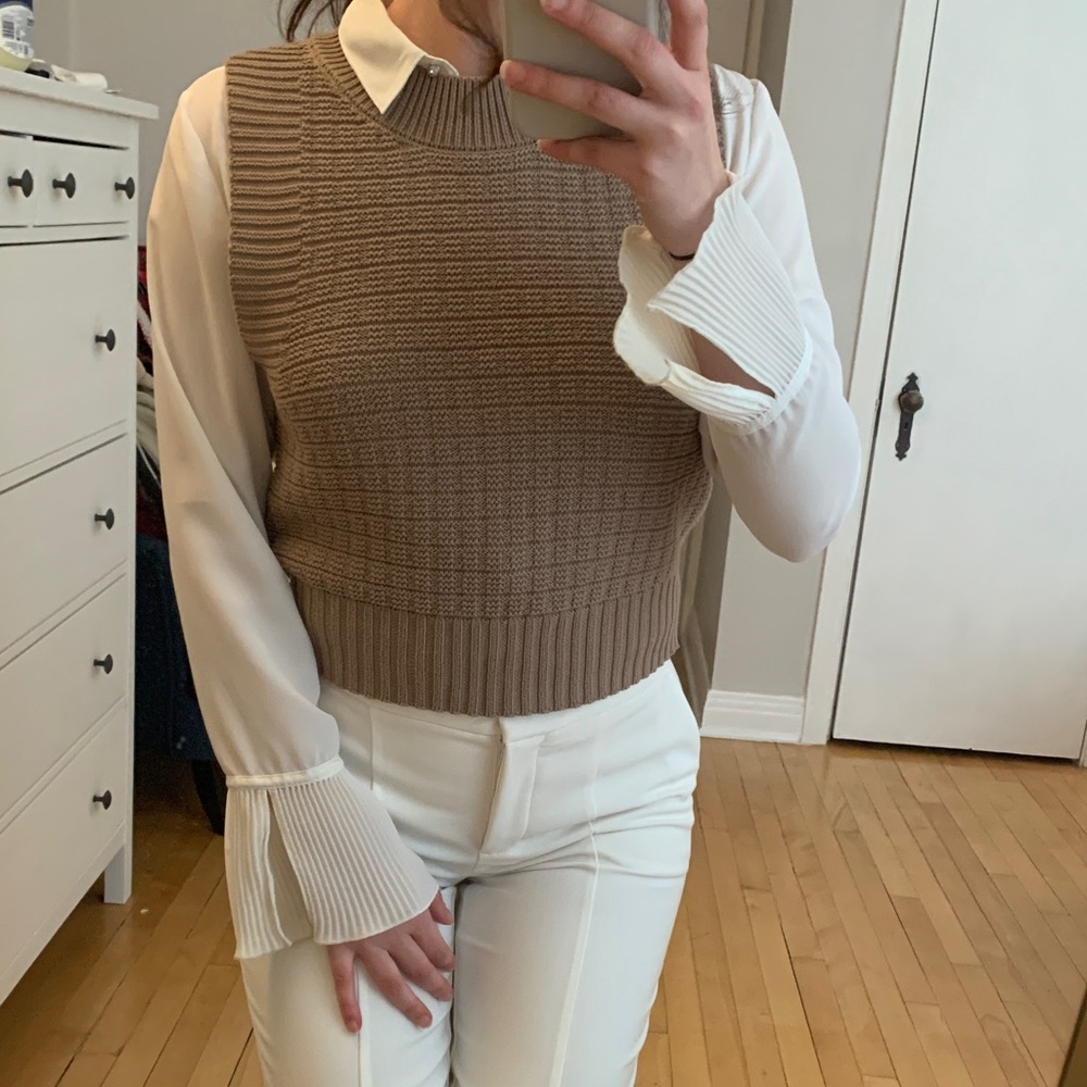 Brown Knit Vest
